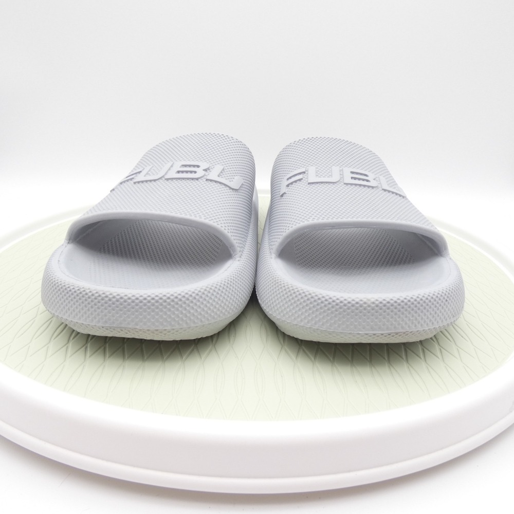 Fubu Plush Comfort Mens US 13 Slide Sandals Light Gray Slip On Open Toe Casual - Picture 2 of 8